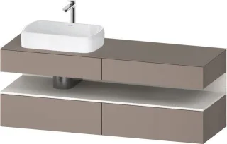 Duravit Qatego Konsolenwaschtischunterbau wandhängend Basalt Matt 1600x550x600 mm - QA4777084430010 QA4777084430010