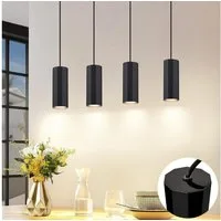 Nettlife Pendelleuchte Hängelampe Schwarz GU10 für Wohnzimmer modern 1/3/4flammig, ohne Leuchtmittel, für Esszimmer Küche Flur Wohnzimmer Schlafzimmer