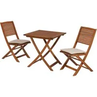 MERXX Balkonset Bali, (Set, 5-tlg), inkl. 2 Klappstühle, 2 Sitzkissen, 1 Klapptisch