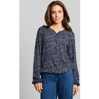 TOM TAILOR Langarmshirt T-Shirt (im Einserpack) Crinkle Langarmshirt mit Blumenmuster