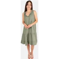 Seasons of April Blusenkleid BUKI MUSSELIN Ärmelloses Damen Musselin Kleid Damenkleid mit Tasseln in Trendfarben