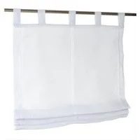 Kutti Raffrollo Brondby, mit Schlaufen, freihängend, halbtransparent, Polyester, Schlaufen