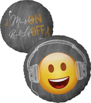Dekokissen "Emotx" mit witzigem Motiv und Schriftzug