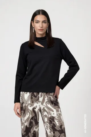 monari - Sweatshirt mit Cut out schwarz - Gr. - 38