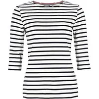 modAS 3/4-Arm-Shirt Damen 25902 Bretonisches Shirt Streifen - Gestreiftes Rundhalsshirt Maritimer Ringellook, Streifenshirt Baumwolle (ca. 225 g/m), Rundhals
