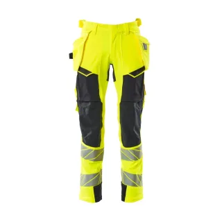 MASCOT Herren Hose mit Hängetaschen ACCELERATE SAFE Hi-vis Gelb / Schwarzblau 49 - 19031-711-17010-76C49