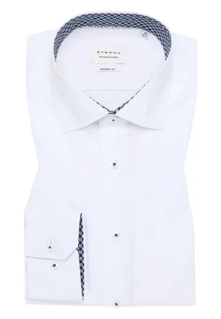 ETERNA - Dynamic Cotton Popeline Langarm weiß - Gr. - 48/Langarm - 65cm