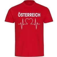 multifanshop T-Shirt Herren Österreich - Herzschlag - Männer