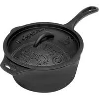 Gusseiserne Kasserolle kr2, mit Aroma-Profil-Deckel, Topf schwarz, Ø 22cm
