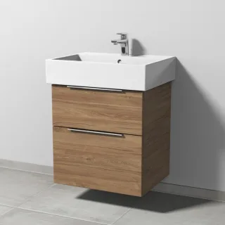 Sanipa 3way Waschtischunterbau zu Duravit Vero Air Waschtisch mit 2 Auszügen, Eiche-Kansas UM43359