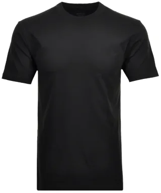 RAGMAN - LONG & TALL RAGMAN Doppelpack - 2 T-Shirts mit Rundhal-Ausschnitt schwarz