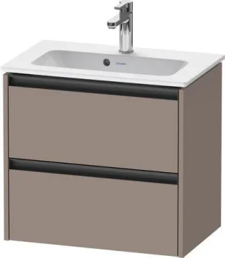Duravit Ketho.2 Waschtischunterbau wandhängend Basalt Matt 610x390x549 mm - K25255043430000 K25255043430000