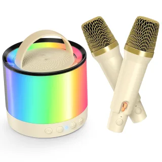 BlitzMax Karaoke Speaker Mini Karaoke Machine for Kids with 2 Wireless Mic bluetooth Karaoke Singing Speaker Birthday Gi