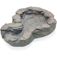 esotec Bachlaufschale Bachlauf-Erweiterungsschale grau, 51 x 41 x 8 cm, Polyresin 100756, Komplettset, 1-tlg., Erweiterungs-Bachlaufschale, Detailgetreu nachgebildete Steinstruktur aus Polyresin