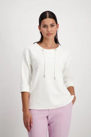 monari - Sweatshirt mit Schmucköse off-white - Gr. - 42