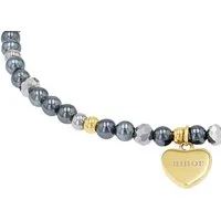 Amor Armband Herz, mit Hämatit - mit Muschelkernperle