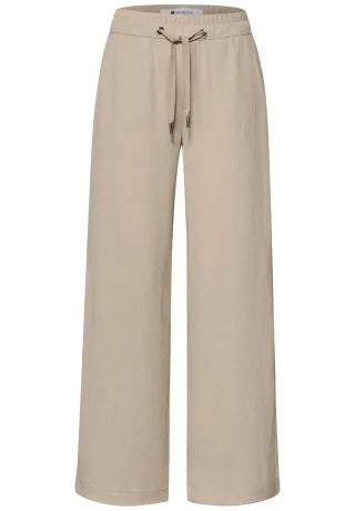 Street One - High Waist Wide Leg Hose im Casual Fit cobble stone - Gr. - 30