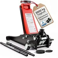 Arebos Rangierwagenheber 3T flach max. Hubhöhe 85-500 mm Hydraulikheber 3x Gummiauflage, max. Hubhöhe: 50,5 cm