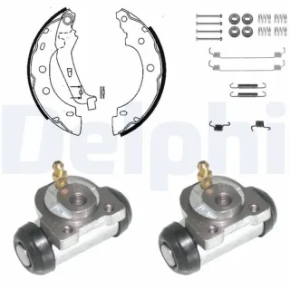 Delphi Bremsbacken vormontiert hinten Nissan Kubistar Renault Kangoo