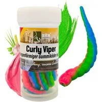 Zite Kunstköder Curly Viper Allround, Schock, Natur Mix 6,5cm Gummiköder Forelle 8 St.