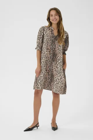 Kleid mit entspannter Passform animal