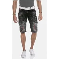 Cipo & Baxx Jogg Pants Bermuda & Short mit Reißverschluss-Verzierungen, CK224