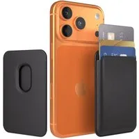 EAZY CASE Smartphone-Hülle MagWallet Kartenhalter kompatibel mit MagSafe, Slim Kartenfach für Smartphone & Handyhülle, starker Magnet in Schwarz