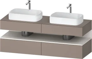 Duravit Qatego Konsolenwaschtischunterbau wandhängend Basalt Matt 1600x550x600 mm - QA4779084430000 QA4779084430000