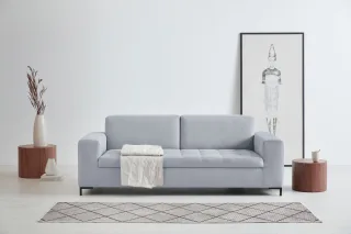 OTTO products 3-Sitzer "Grazzo, zeitlos und elegant, moderne Sitzheftung" hochwertige Stoffe aus recyceltem Material, Steppung im Sitzbereich