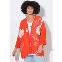 Angel of Style Longbluse Kimono Allovermuster offene Jacke 3/4-Ärmel