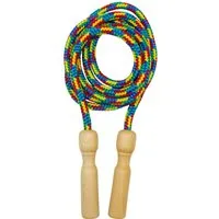 GICO Spielesammlung GICO Springseil Multicolor, 250 cm, HolzSpringseil Hüpfseil - 3004