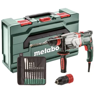 Metabo Multihammer UHEV 2860-2 Quick 10 teiliges Set mit SDS-plus-Bohrer-/Meißelsatz - metaBOX 145 L - 600713510