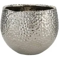 BOLTZE GRUPPE GmbH Übertopf Übertopf Lajos Steingut H.14 cm Ø.17 cm silber mittel