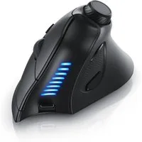 CSL kabellose Vertikalmaus, Wireless 2,4 GHz Funk & Bluetooth 4.0 ergonomische Maus (Bluetooth, Funk, 250 dpi, ergonomisches Design, gegen Mausarm Tennisarm, Multimedia-Drehregler)