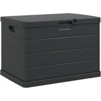 vidaXL Gartenbox Gartenlagerbox Anthrazit 77,5 x 54,5 x 53 cm Kunststoff (1 St)