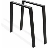 sossai® Tischgestell Stahl Trapez Tischkufen in Schwarz (2-St)