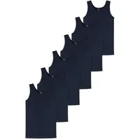Schiesser Unterhemd 6er Pack Teens Boys 95/5 Organic Cotton (Spar-Set, 6-St) Unterhemd / Tanktop - Baumwolle - Runder Halsausschnitt