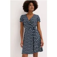 bonprix Jerseykleid ausgestellte Passform, figurumspielendes Design, mit Allover-Print
