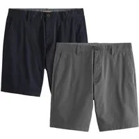 Next Chinoshorts Stretch-Chinoshorts, 2er-Pack - Straight Fit (2-tlg)