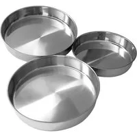 Roland Germany Backblech Backofenblech 28/32/36 cm 3er-Set Edelstahl Backblech Backform, (3-St)