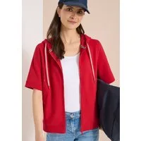 CECIL Sweatjacke Kurzarm Sweatjacke mit Kapuze