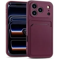 CoolGadget Handyhülle Card Case Handy Tasche für Apple iPhone 17 Pro Max 6,9 Zoll, Silikon Schutzhülle mit Kartenfach für iPhone 17 Pro Max Hülle