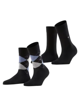 Burlington - Burlington Everyday Mix 2-Pack Damen black - Gr. - 38.5