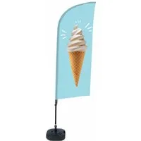 Showdown Displays Standregal Beachflag - Komplett-Set - Eis - Blau/Schwarz, 1-tlg.