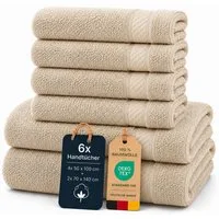 Komfortec Handtuch Set Premium 6er Handtuch & Badetuch Set - 4er 50x100 + 2er 70x140 cm, Frottee (6-St), Frottee (6-St), Badetücher 50x100 and 70x140 cm Set, Weich, Baumwolle