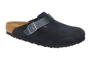 Birkenstock 1028210 BS Boston Pantolette Herren dunkelblau midnight Echtleder...