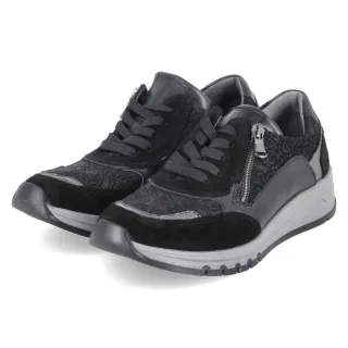 Waldläufer Low Sneaker APRIL - Gr. 37 - Schwarz - Leder