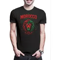 Urban Backwoods Print-Shirt Team Marocco 2 Herren T-Shirt Marokko WM 2026 Maghreb Atlas Marrakech (1-tlg) Berber Casablanca Rouge Vert