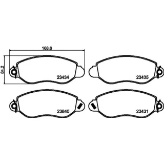 Hella Bremsbel?ge vorne Ford Transit 2,0 TDCi