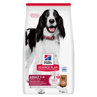 Hill's Science Plan Trockenfutter Hund, Medium Adult, mit Lamm und Reis 2x14 kg